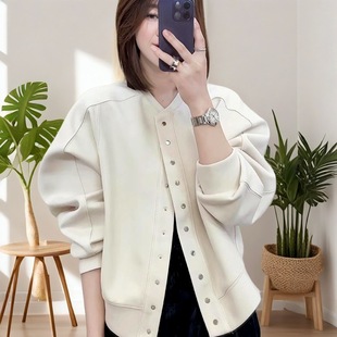 Sweater Cardigan Baseball Suit Coat Women's 2025 Spring and Autumn New Loose Casual Western Style All-match Jacket Top