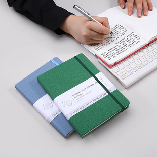 a5 elastic strap this custom logo matte texture hard surface student notebook business office notepad wholesale
