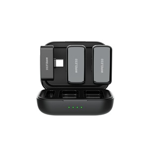 New cross-border one-to-two wireless collar clip microphone live outdoor essential AI deep noise reduction radio microphone