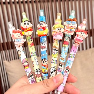 NO-A705 Crayon Small New Press Gel Pen Cartoon Three-dimensional Resin Pen High-value Primary School Stationery
