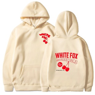 2024 трансграничный новый WHITE Demon FOX вишневый европейский и американский женский свиток с капюшоном досуг спортивный свиток с капюшоном