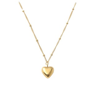Korean Dongdaemun s925 Sterling Silver Love Necklace Women's ins Temperament Short Slim Neck Chain Bead Chain Collarbone Chain