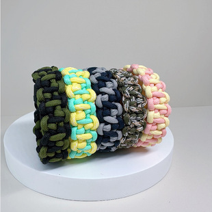 Cross-border Umbrella Rope Bracelet Color-matching Seven-core Umbrella Rope Hand-woven Bracelet Bracelet Outdoor Hand Rope Emergency Survival Bracelet