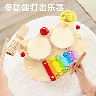 Cross-border Baby Children's Music Beat Music Desk Men's and Women's Birthday Good Gift Orff Musical Instruments Teaching Aids Wooden Toys