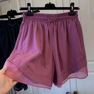 UNMUNa Pear-Shaped Casual Pants Sports Summer Women's Yarn Shorts Women's Home Dopamine Fat Shorts Sunscreen