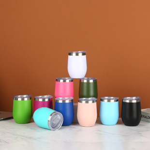 Manufacturer's new cross-border creative eggshell Cup double-layer stainless steel vacuum insulated Mini Egg Cup 12oz