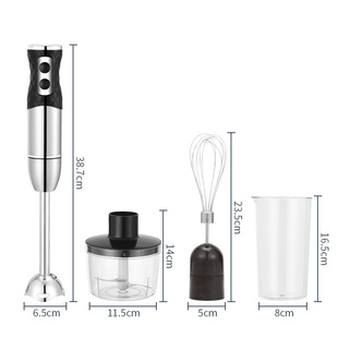 Cross-border double-file household hand-held cooking stick for juicing juice and minced meat stainless steel high-efficiency multifunctional stirring stick