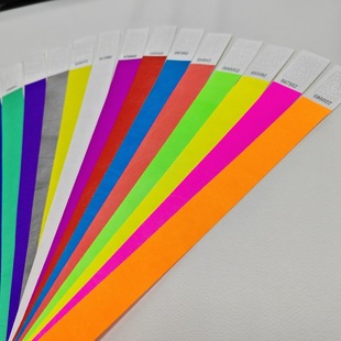DuPont Paper Bracelet Disposable Solid Color Children's Park Playground Exhibition Printable Ticket Admission Wrist Band