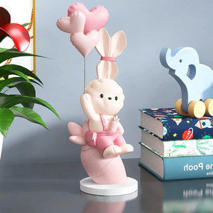 Rabbit ornaments living room home accessories wine cabinet porch wedding gift for new couple girlfriends birthday gift