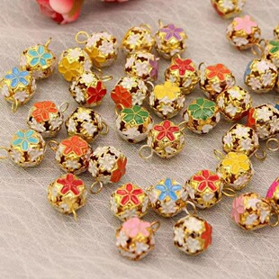 14mm colorful flower Bell crisp antique diy accessories decorations woven hand rope cute hair accessories material wholesale