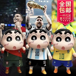 Футбол Месси Crayon Shinchan ручной большой орнальный макет аниме периметр куклы подарок на день рождения оптом