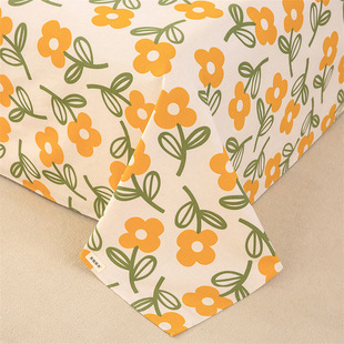 Factory wholesale raw cotton old coarse cloth sheets three-piece set thickened non-printed wind cotton student dormitory two-piece set