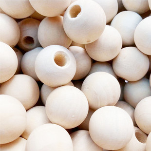 Factory wholesale wooden crafts lotus 20MM round beads half hole wooden beads not through hole beads DIY accessories