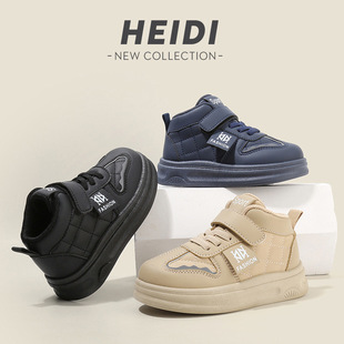 Children's sneaker 2025 Spring and Autumn New Boys' Casual Board Shoes High-top Girls' Bread Shoes Soft Bottom Baby Shoes