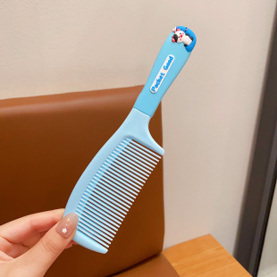 Cartoon hairdressing comb for women and students hair comb girl portable cute soft plastic anti-static straight hair comb