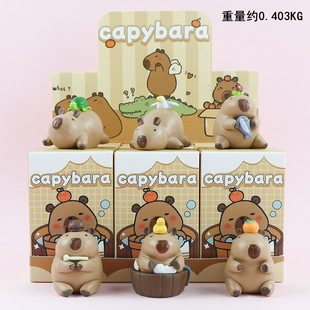 Капибара Полная серия слепых коробок куклы милый мультфильм капибары куклы куклы яйца куклы машина настольные украшения оптом