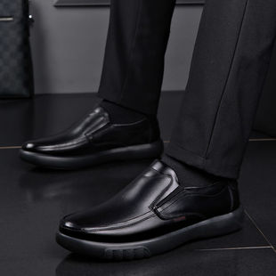 Cross-border new slip-on Spring and Autumn New slip-on casual shoes leather breathable driving driver men's shoes fashion shoes men