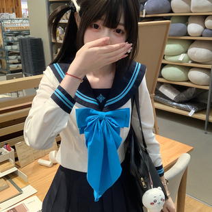 Cross-Border Jk Sailor Suit Original Uniform Suit [Freesia] Waist-Cinching Women's Spring New Short-Sleeved Summer Style