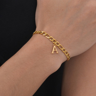 bracelets Men's English Letter Stainless Steel Three to One NK Chain Bracelet Spring Creek Water Jewelry BR-2058