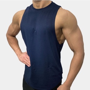 Muscle Fitness New Vest Men's Sports Equipment Training Sleeveless Waistcoat Training Top Clothing Stretch T-Shirt
