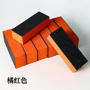 Three-sided black sponge tofu piece nail art sponge throwing coarse sand does not drop sand grinding piece manicure to remove dead skin grinding
