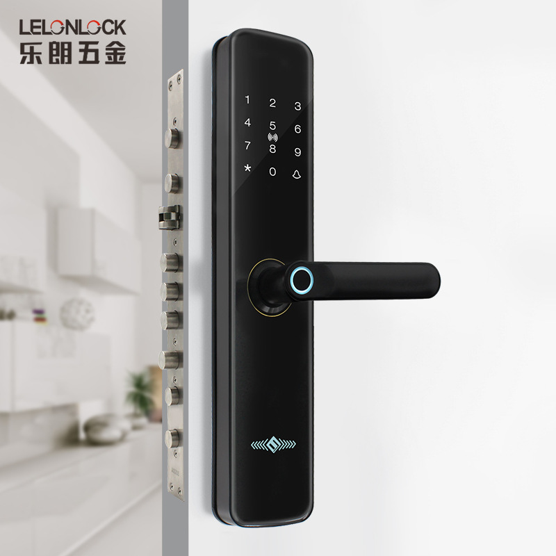 Anti-Theft Door, Household Semi-Automatic Fingerprint Lock, Smart Password Lock, Smart Digital Sensor Lock for Hotels, B&Bs, and Rental Apartments