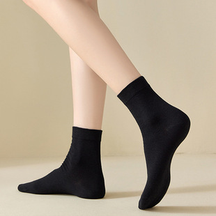 Stacked socks new combed cotton socks women's autumn non-slip boneless socks sweat-absorbent comfortable breathable mid-tube moon socks