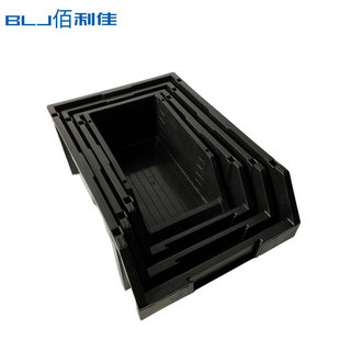 Anti-static plastic inclined turnover box material inclined box combined parts box back-mounted plastic parts box