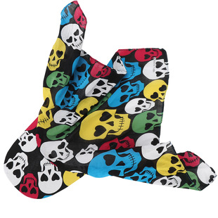 AliExpress New Sunscreen Windproof Skull Printed Square with Hat Brim Headscarf Hat