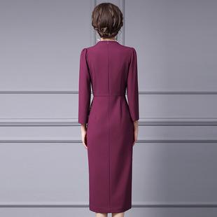 Zhili 2025 women's spring new dress high-end feeling matching coat dignified atmosphere embroidered beads long skirt