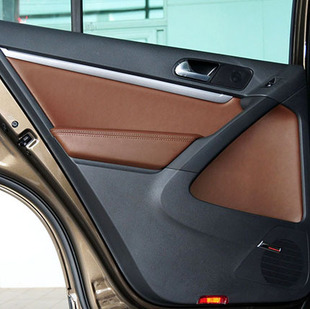 Suitable for grid Tiguan door panel leather door armrest leather cover door handle inner handle protection leather cover interior renovation