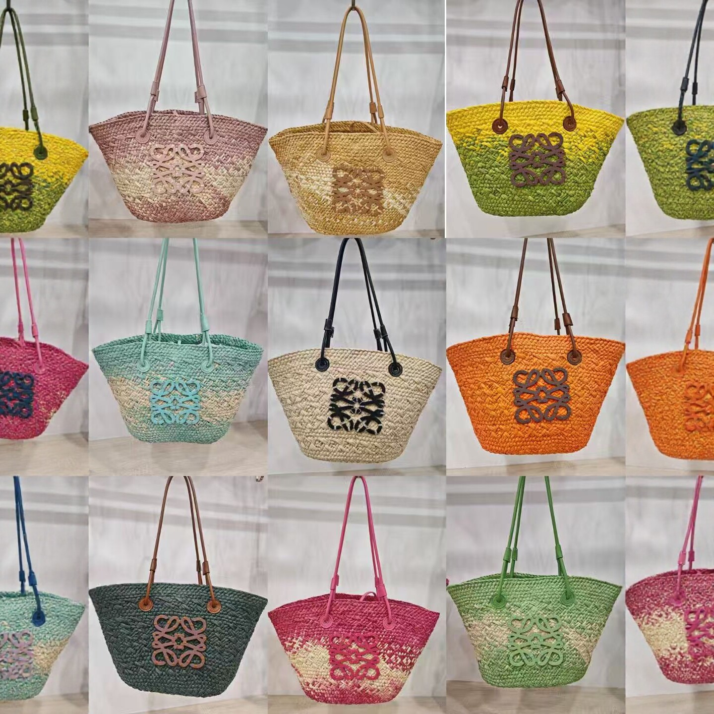 New Luo Jia French-style straw woven bag for women, 2026 pastoral style handmade woven tote bag, beach vacation bag.