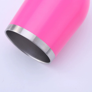 Cross-border 12oz eggshell cup outdoor portable 304 stainless steel thermos cup U-shaped red wine cup cold egg cup in stock