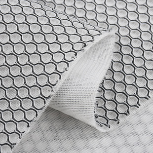 Two-Color Breathable Soft Sandwich Mesh Fabric Breathable Warp Knitted Mesh Fabric for Cushion Shoe Materials and Mattresses