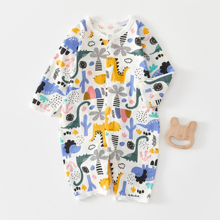 Newborn Baby Air-conditioning Clothes Jumpsuit Baby's Pure Cotton Clothes Boneless Clothes Super Cute Crawling Clothes Pajamas