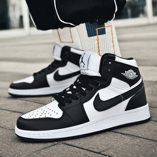 Aj мужская обувь высокая банда Air Force 1 черно-белая панда ретро тренд aj1 баскетбольная обувь молодежная пара кроссовки женская