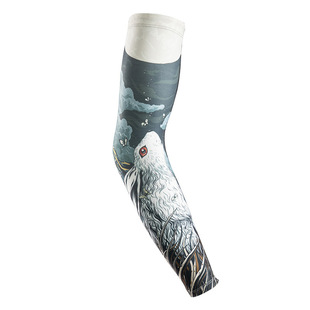 Tattoo Sunscreen Sleeves Cycling Sports Cool Printing Arm Cover Ice Silk Fishing Outdoor Summer Ice Sleeve Printing National Fashion