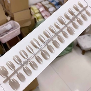 Combination 2 Source Factory Black Cat Color Semi-handmade Wear Armor Short White Manicure Patch 30 Pieces Prefabricated Armor