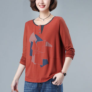 Cotton Long Sleeve Shirt Women's Spring and Autumn New Artistic Retro plus size Women's Loose Mother's All Cotton Base Shirt for Women