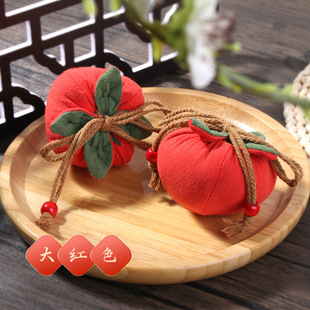 Dragon Boat Festival Gift Accompanying Ceremony Wormwood Antique Sachet Sachet Persimmon National Fashion Hanfu Jewelry Car Pendant Empty Bag