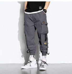 Men's Overalls Summer Thin Work Pants Men's Fat Men's Loose plus size Sports Pants Men's Casual Pants