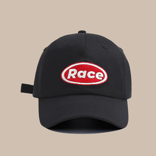 Race Color Splicing Letter Embroidered Baseball Cap Men's and Women's New Korean Style Age-reducing Sunshade Casual Retro Couple Cap