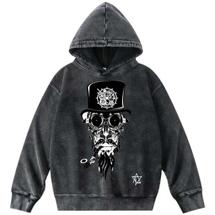 IF 848 240 г чистый хлопок, выстиранный старый американский ретро бренд Tide, свитер, свободная беспроводная куртка с карманами