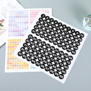Factory wholesale adhesive sticker size label number letter number clothing shoes and socks size label can be customized