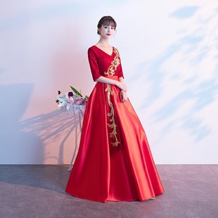 Сценическое хоровое платье Red Song Конкурс Костюм для взрослых Современный Дирижер Костюм Новый Большой Хор