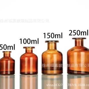 in stock Round Aromatherapy Bottle Bedroom Living Room Empty Bottle Glass Fire-free Rattan Fragrant Bottle 100ml Belly