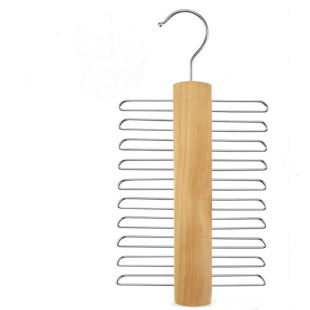 Wooden Multi-Purpose Tie Storage Rack Multi-Hook Belt Scarf Hanger Bow Tie Accessories Hanger Amazon Export