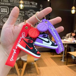 Men and Women Couple Sneakers aj Stereo Keychain Pendant Car Key Chain Personalized Creative Bag Pendant Small Gift