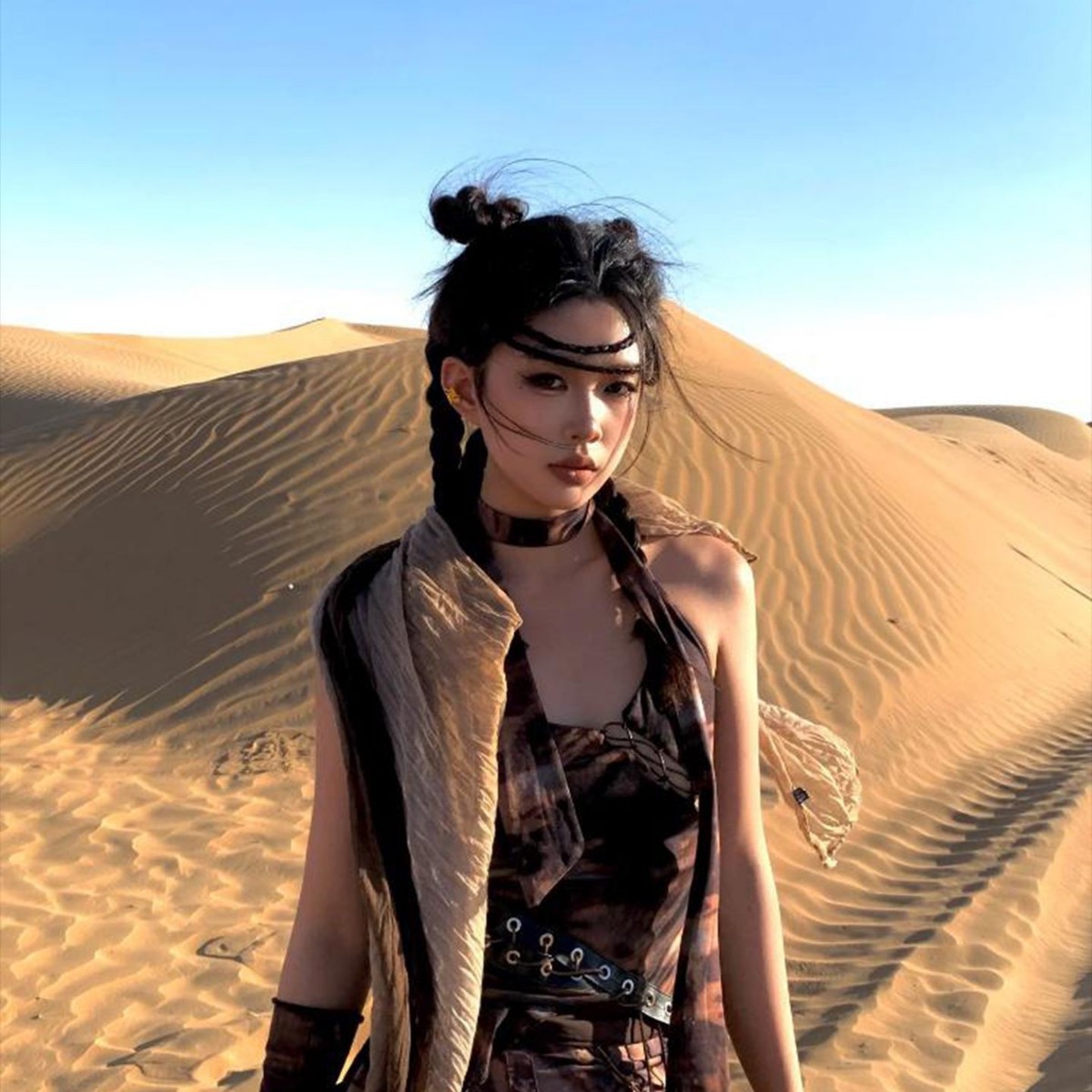 Wasteland Style Desert Outfit Silk Scarf for Women 2026 New Model Northwest Scarf Shawl Travel Versatile Spring and Summer Headscarf