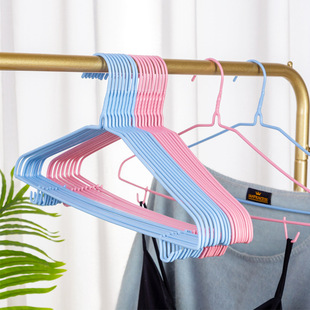 43cm seamless clothes hanger thickened clothes rack clip household iron hanger wholesale extended adult dormitory support
